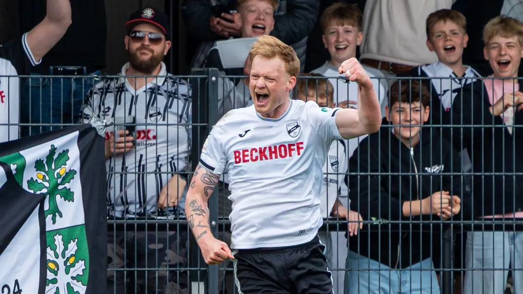 Jonas Arweiler jubelt künftig nicht mehr für den SC Verl, sondern für die U21 des 1. FC Köln. (Foto: IMAGO / Eibner)