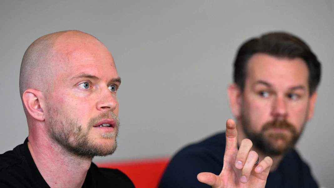 FC-Trainer René Wagner und Sportchef Thomas Kessler. (Foto: IMAGO / Jan Huebner)