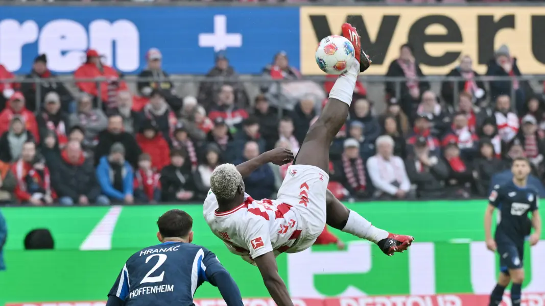 Vergangene Saison erzielte Ragnar Ache gegen Hoffenheim sein Fallrückzieher-Traumtor. (Foto: IMAGO / Team 2)