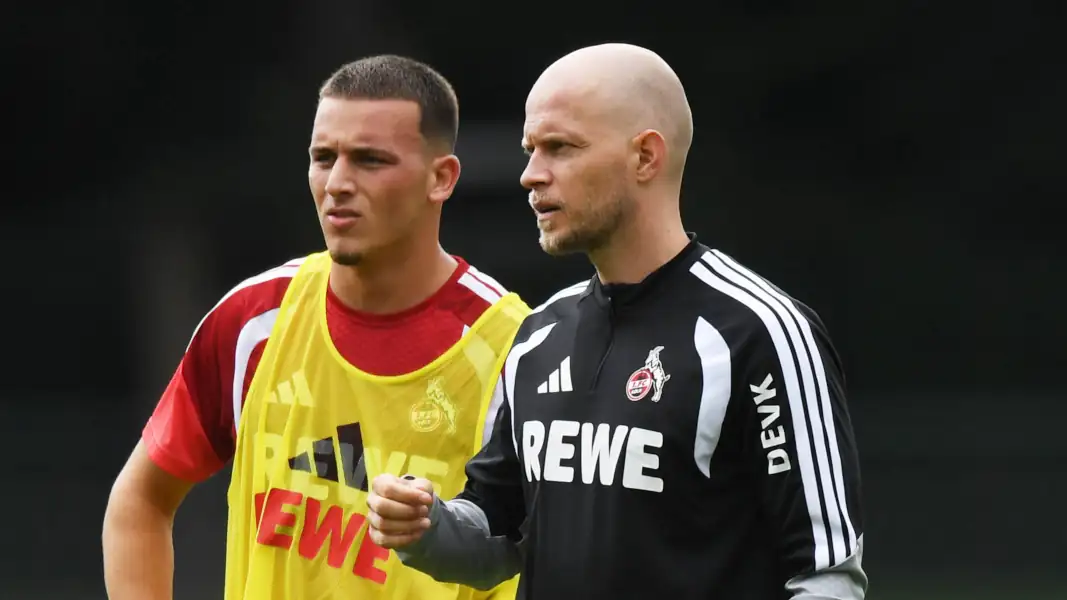 Said El Mala und Trainer René Wagner.