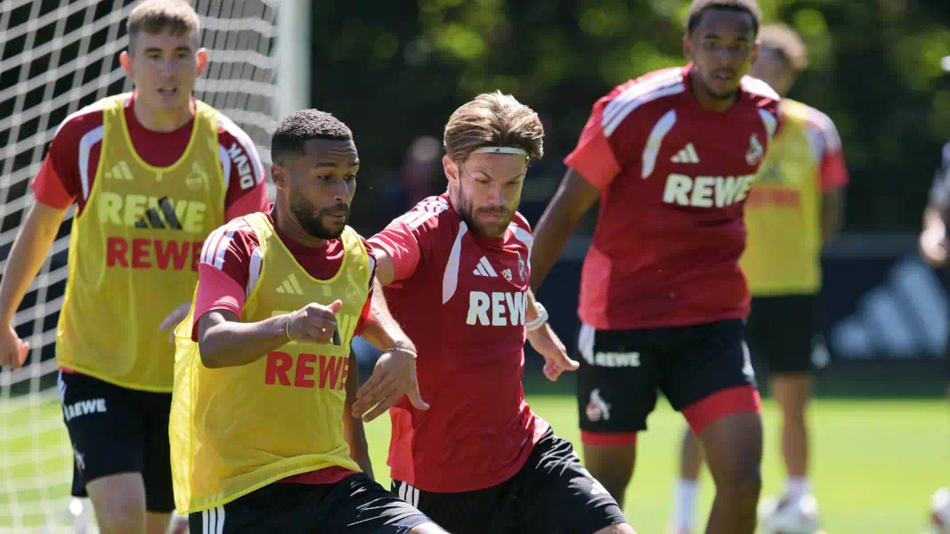 Linton Maina und Jan Thielmann beim Training.