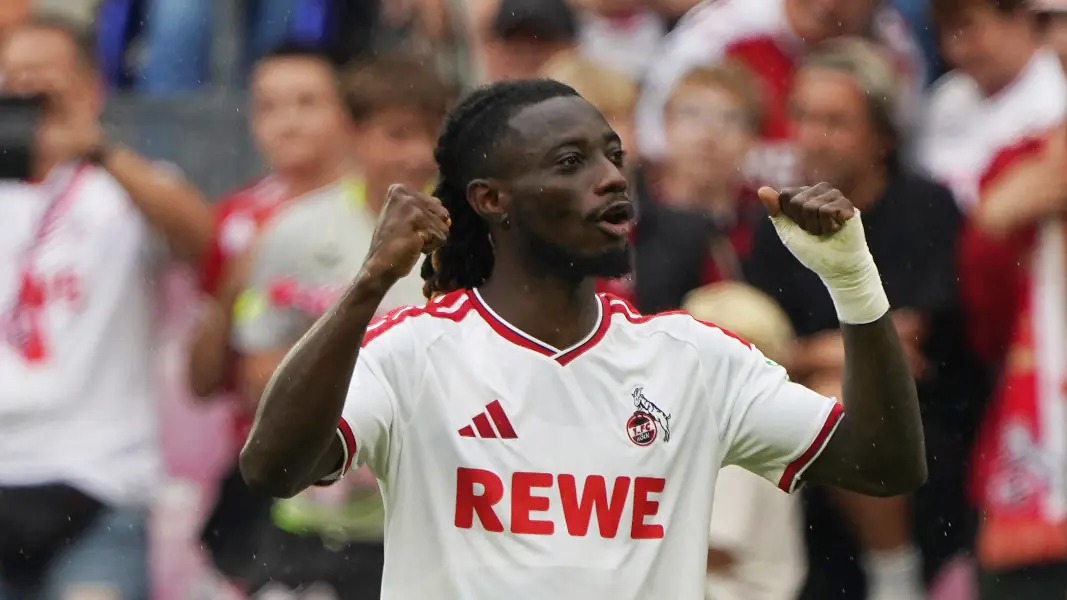 Gideon Mensah gegen Hoffenheim. (Foto: IMAGO / Chai v.d. Laage)