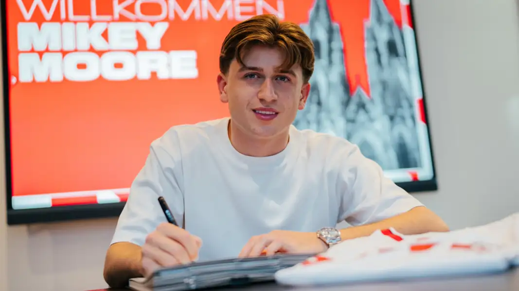 Mikey Moore bei seinem Dienstantritt beim FC. (Foto: 1. FC Köln)