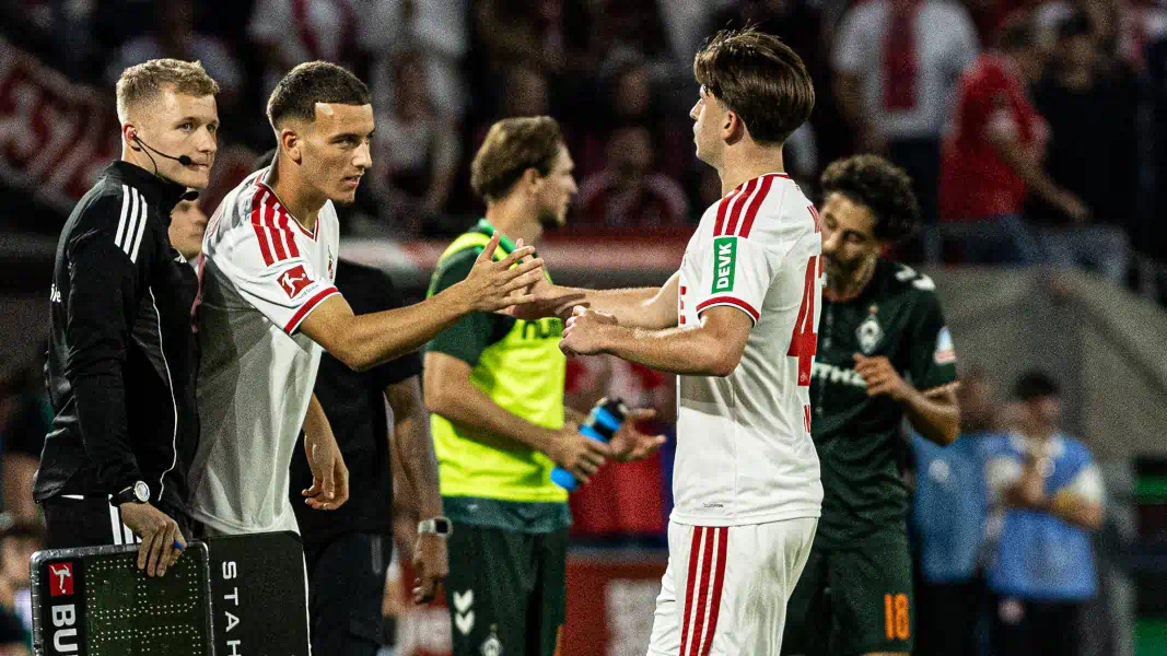 Said El Mala und Mikey Moore vom 1. FC Köln