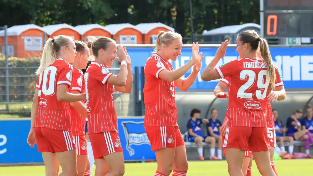 Jubel nach dem 1:0 durch Dora Zeller beim FC in Berlin. (Foto: IMAGO / Nordphoto)