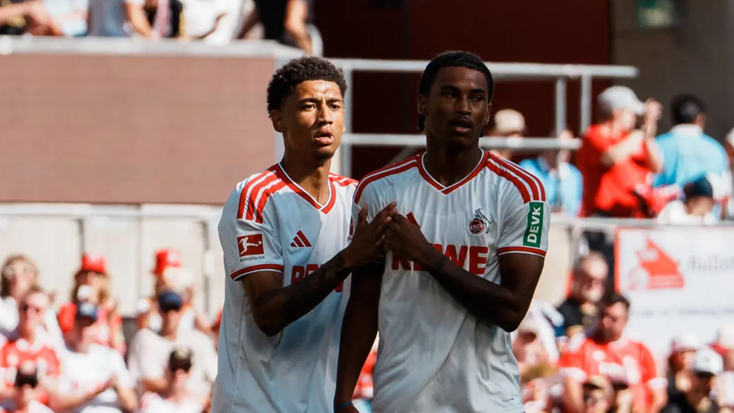 Kennen sich schon aus der gemeinsamen Vorbereitung bei den FC-Profis: Reigan Heskey (r.) und U21-Angreifer Nilas Yacobi. (Foto: IMAGO / STEINSIEK.CH)