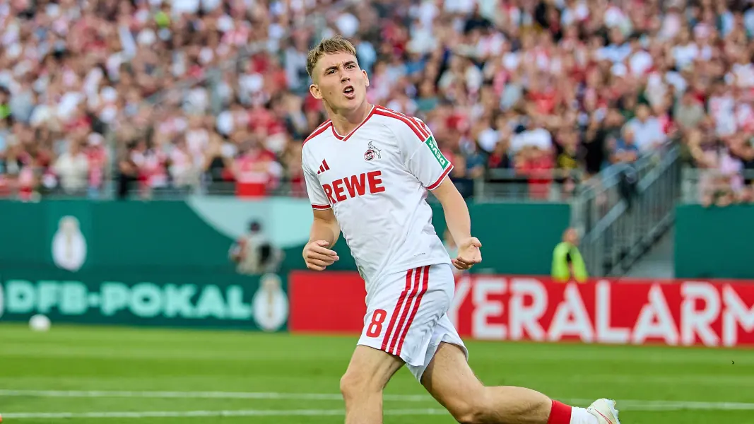 Isak Johannesson schoss den 1. FC Köln mit einem Doppelpack in Würzburg in die 2. Runde des DFB-Pokals. (Foto: IMAGO / Eibner)
