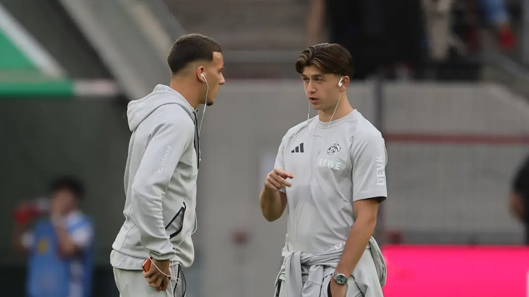 Mikey Moore und Said El Mala vor dem Heimspiel gegen Bremen. (Foto: Bucco)