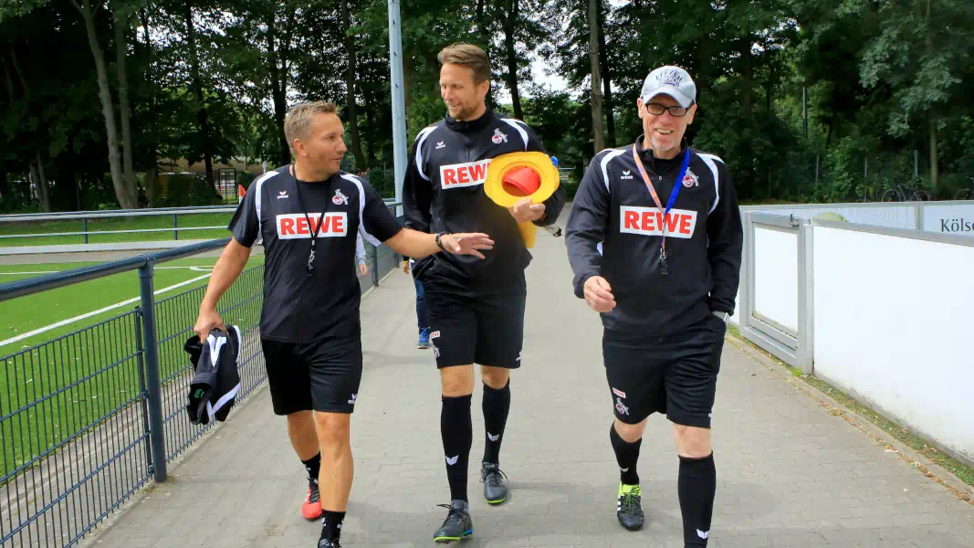 Alexander Bade mit Peter Stöger und Manfred Schmid.
