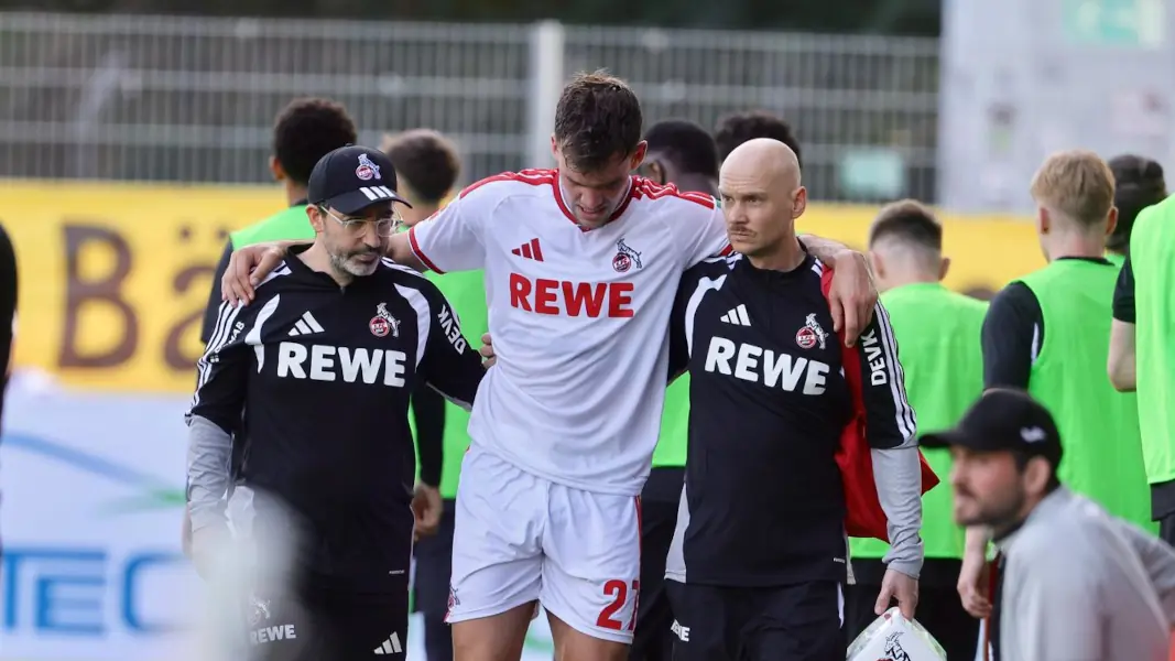 Thijs Dallinga nach seiner Auswechslung gegen Viktoria Köln. (Foto: Bucco)
