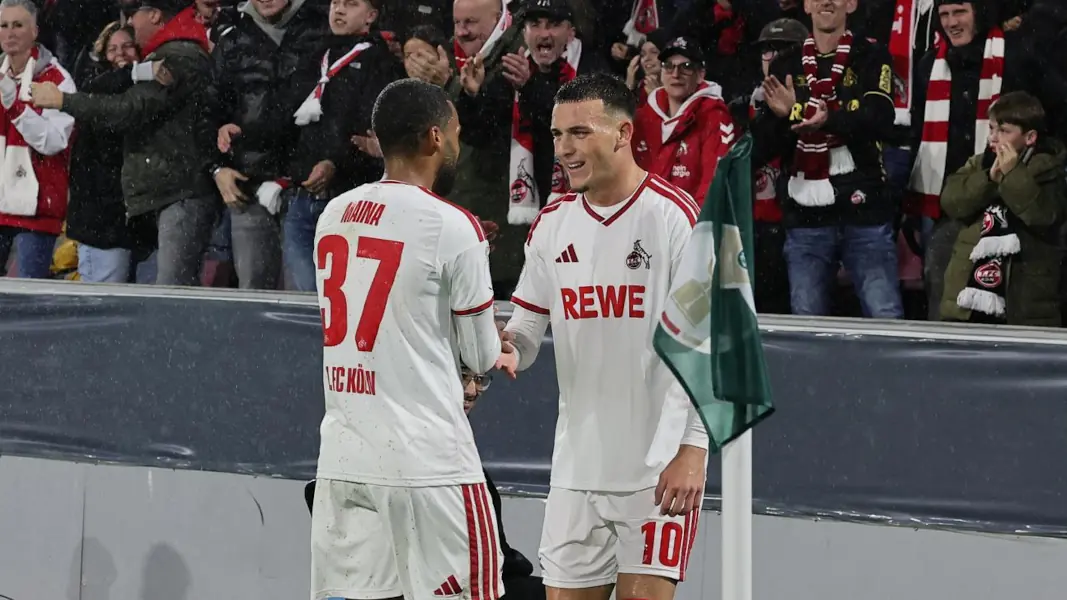 Linton Maina und Said El Mala verstanden sich gegen Union Berlin bestens. (Foto: Bucco)