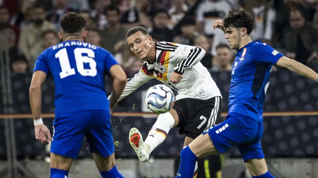 Said El Mala im Spiel gegen Serbien – sein DFB-Debüt! (Foto: IMAGO / Moritz Müller)