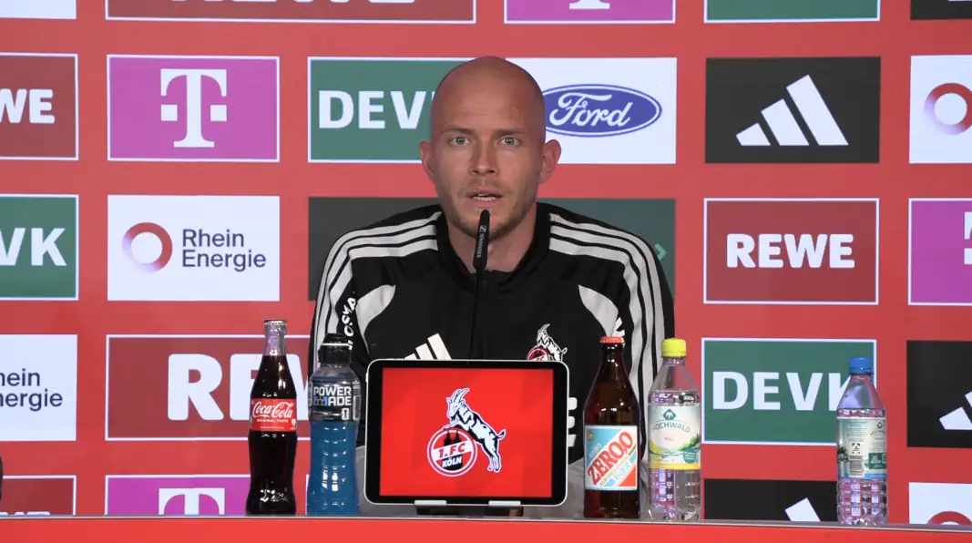 René Wagner auf der Pressekonferenz. (Foto: GEISSBLOG)